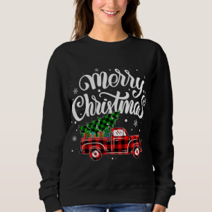 Buffalo Kariert Truck Wagon Weihnachtsbaum Weihnac Sweatshirt