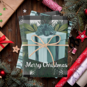 Buffalo Kariert Weihnachtsgeschenk   AQUAMARIN Geschenkpapier Set