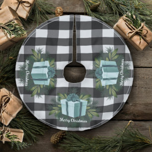 Buffalo Kariert Weihnachtsgeschenk AQUAMARIN Polyester Weihnachtsbaumdecke