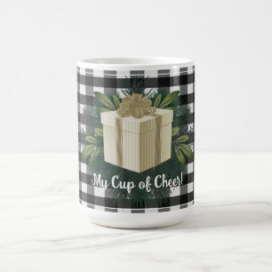 Buffalo Kariert Weihnachtsgeschenk Gold Kaffeetasse