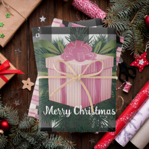 Buffalo Kariert Weihnachtsgeschenk   Rosa Geschenkpapier Set