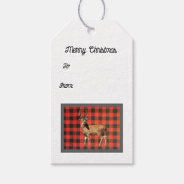 Buffalo Kariert Wild Deer Gift Tags Geschenkanhänger