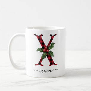 Buffalo Kariert X Monogram Weihnachtskaffee Tasse