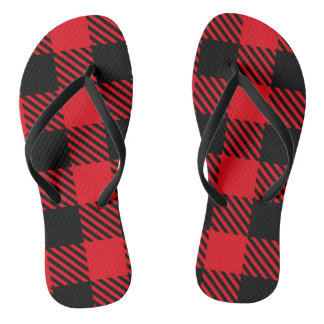 Buffalo Karierte Erwachsene Flip Flops, schlanke S Flip Flops