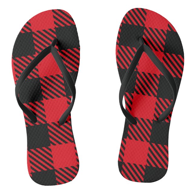 Buffalo Karierte Erwachsene Flip Flops, schlanke S Flip Flops (Fußbett)