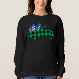 Buffalo Karierte Feuerwerke LKW 4. Juli Amerikaner Sweatshirt