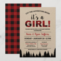 Buffalo Karierte Kinderdusche Einladung - Es ist e