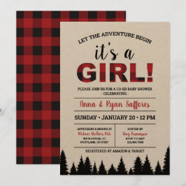 Buffalo Karierte Kinderdusche Einladung - Es ist e