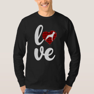 Buffalo Karierte Liebe Funny Malinois Dog Valentin T-Shirt