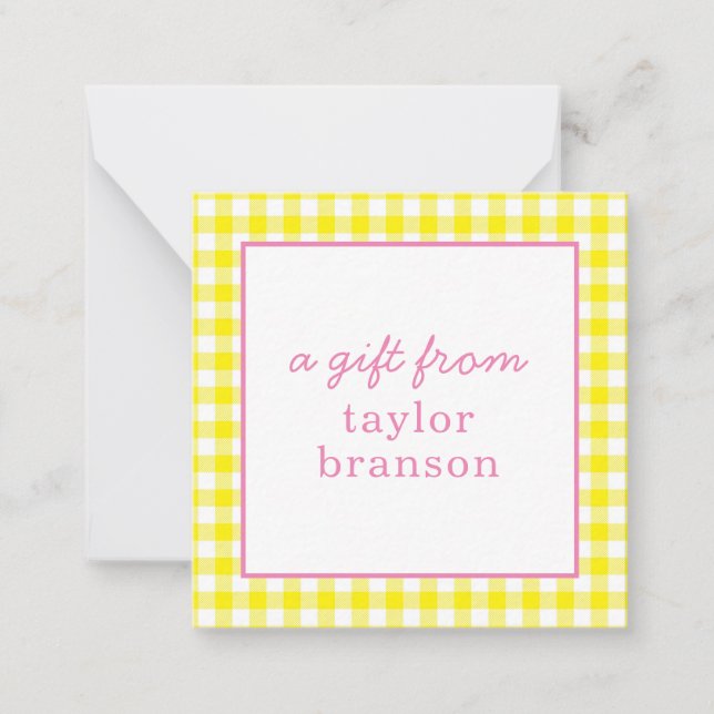 Buffalo Karierte Personalisierte Geschenkkarten Mitteilungskarte (Vorderseite)