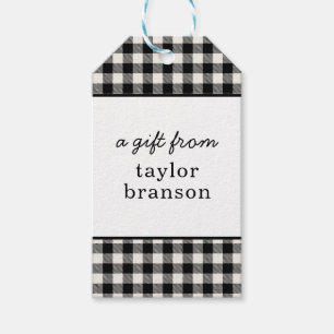 Buffalo Karierte Personalisierte Gift Tags Geschenkanhänger