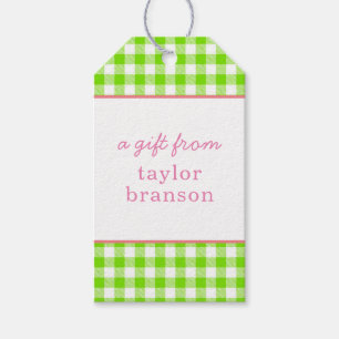 Buffalo Karierte Personalisierte Gift Tags Geschenkanhänger