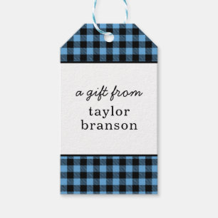 Buffalo Karierte Personalisierte Gift Tags Geschenkanhänger