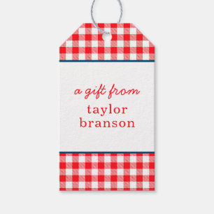 Buffalo Karierte Personalisierte Gift Tags Geschenkanhänger