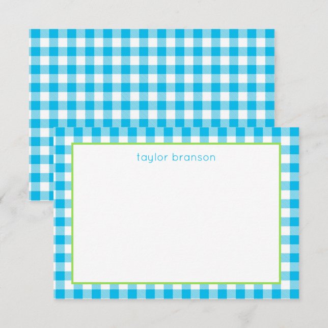 Buffalo Karierte Personalisierte Mitteilungskarten (Vorne/Hinten)