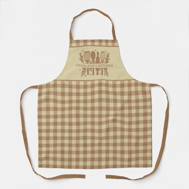 Buffalo Karierte Personalisierte Rustikale Country Schürze (Vorderseite)