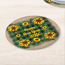 Buffalo Karierte Sonnenblumen Frohes Neues Jahr 20