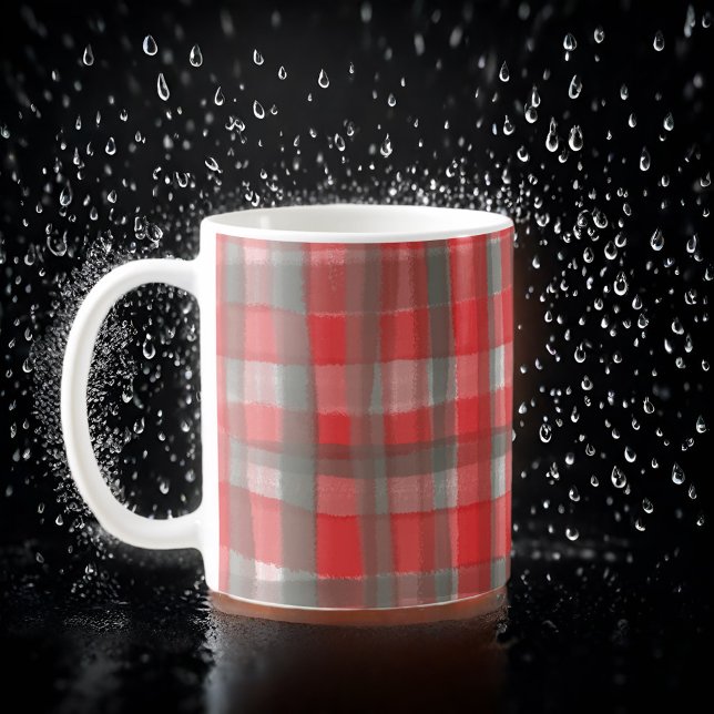 Buffalo karierte tartan Aquarellfarbe Roter Karo t Kaffeetasse (Von Creator hochgeladen)