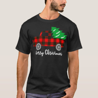 Buffalo Karierte Weihnachtsbaum Red Truck Premium  T-Shirt