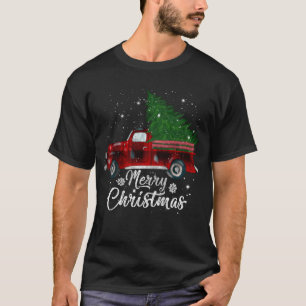 Buffalo Karierte Weihnachtsbaum Red Truck Vintag C T-Shirt