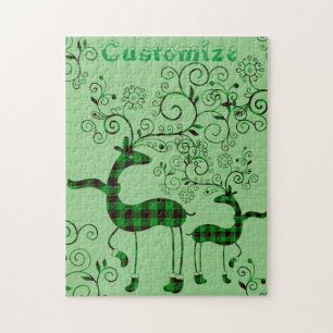 Buffalo Karierte Weihnachtsbaum Thunder_Cove Puzzle