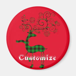 Buffalo Karierte Weihnachtsferd Thunder_Cove Magnet