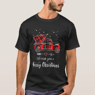 Buffalo Karierten Weihnachtsbaum Red Truck Funny T T-Shirt
