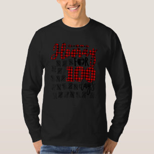 Buffalo Karierter Happy 100 Day of School Hooray f T-Shirt