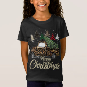 Buffalo Karierter Weihnachtsbaumroter LKW mit Leop T-Shirt