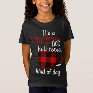 Buffalo Karierter Weihnachtsfilm und heißes Kakao T-Shirt
