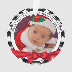 Buffalo Kariertes Foto Weihnachten Ornament