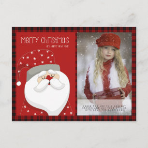 Buffalo Kariertes Foto Weihnachten Postkarte