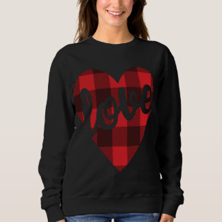 Buffalo Kariertes Herz, Kariert rot und schwarz, G Sweatshirt