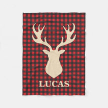 Buffalo kariertes Hirsch personalisierte Decke