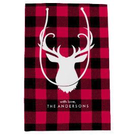 Buffalo Kariertes Muster" Mittlere Geschenktüte