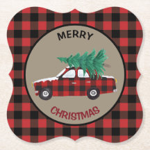 Buffalo Kariertes Muster Weihnachtswagen