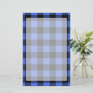 Buffalo Karo Blue & Black Lumberjack Kariertes Dek Briefpapier