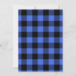 Buffalo Karo Blue & Black Lumberjack Kariertes Dek Einladung