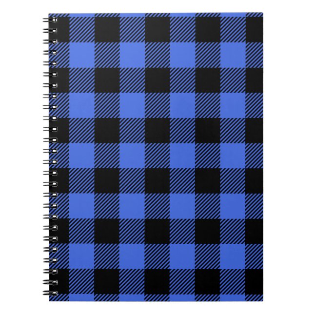 Buffalo Karo Blue & Black Lumberjack Kariertes Dek Notizblock (Vorderseite)