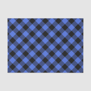 Buffalo Karo Blue & Black Lumberjack Kariertes Dek Seidenpapier