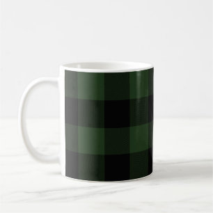 Buffalo Karo Celtic Green and Black Squares Karier Kaffeetasse