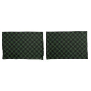 Buffalo Karo Celtic Green and Black Squares Karier Kissenbezug