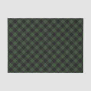 Buffalo Karo Celtic Green and Black Squares Karier Seidenpapier