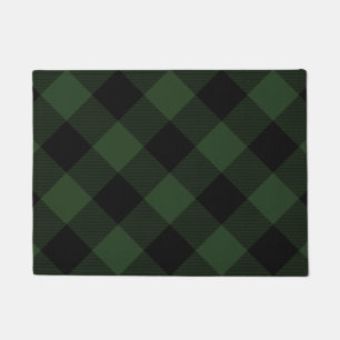 Buffalo Karo Celtic Green und Black Squares Karier Fußmatte
