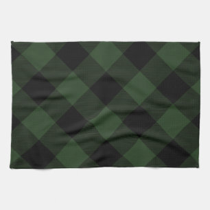 Buffalo Karo Celtic Green und Black Squares Karier Geschirrtuch