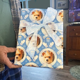 Buffalo Karo Dot Christmas Scarf Foto Geschenkpapier Set