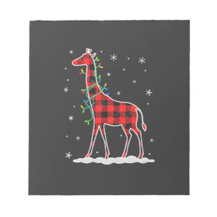 Buffalo Karo Familie passend Giraffe Weihnachten P Notizblock