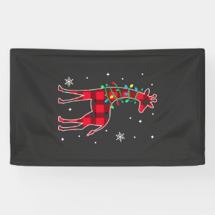 Buffalo Karo Familie Passende Giraffe Weihnachten Banner