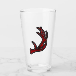 Buffalo-Karo-Gehörn-Schmalzheft-Motiv Glas