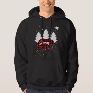 Buffalo-Karo Granny-Bär-Weihnachtsbaum-Pyjama-Fa Hoodie